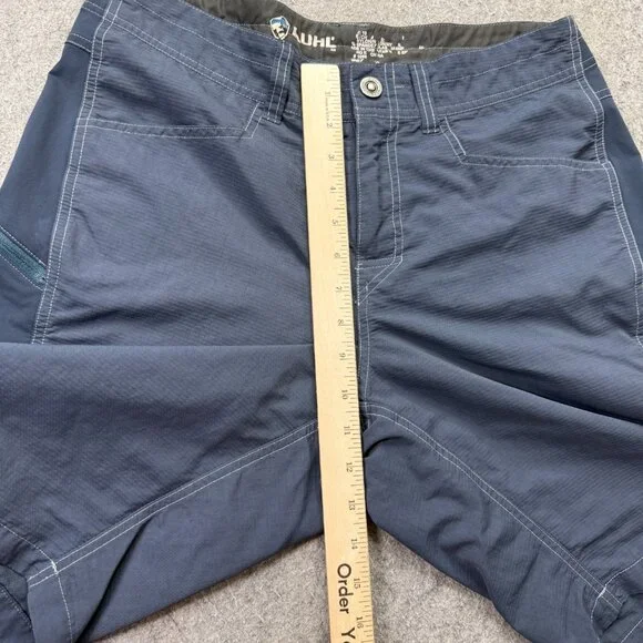 Kuhl Mutiny River Shorts Men 30 Blue Nylon Stretch Zip Cargo 10" 5048 - Picture 14 of 15